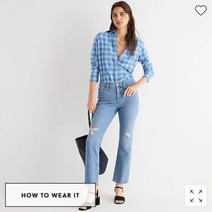 J Crew Demi-Boot Cut Jeans in Rocky Shore Wash